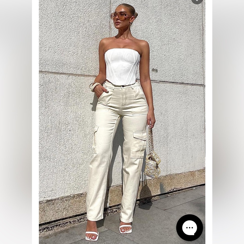 White Fox Keep On Moving Pants Cream